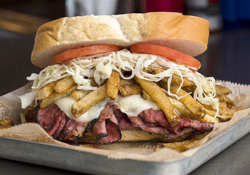 Pennsylvania - Primanti Bros. Sandwich with Fries and Slaw