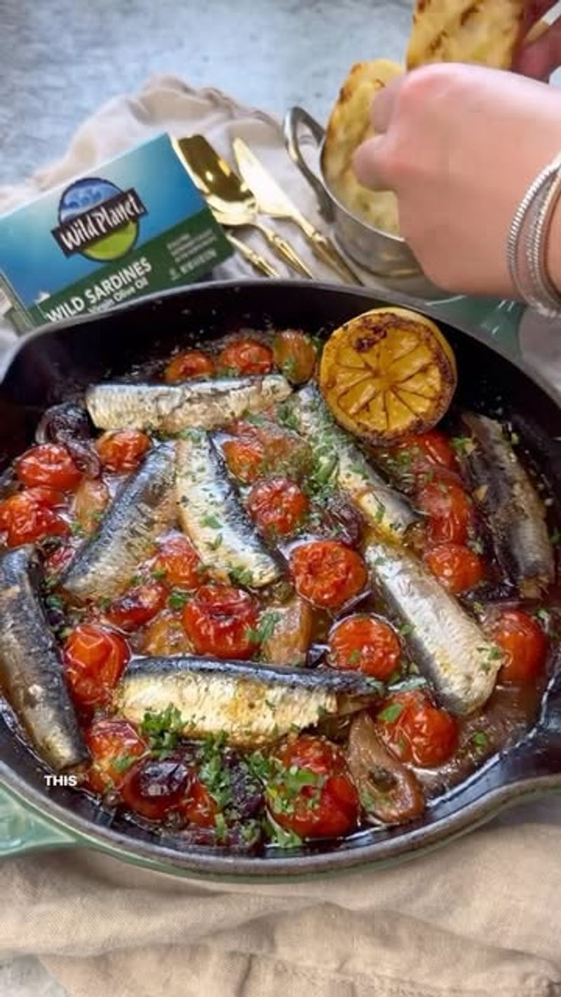 Sardines In A Tomatoy Skillet Dish
