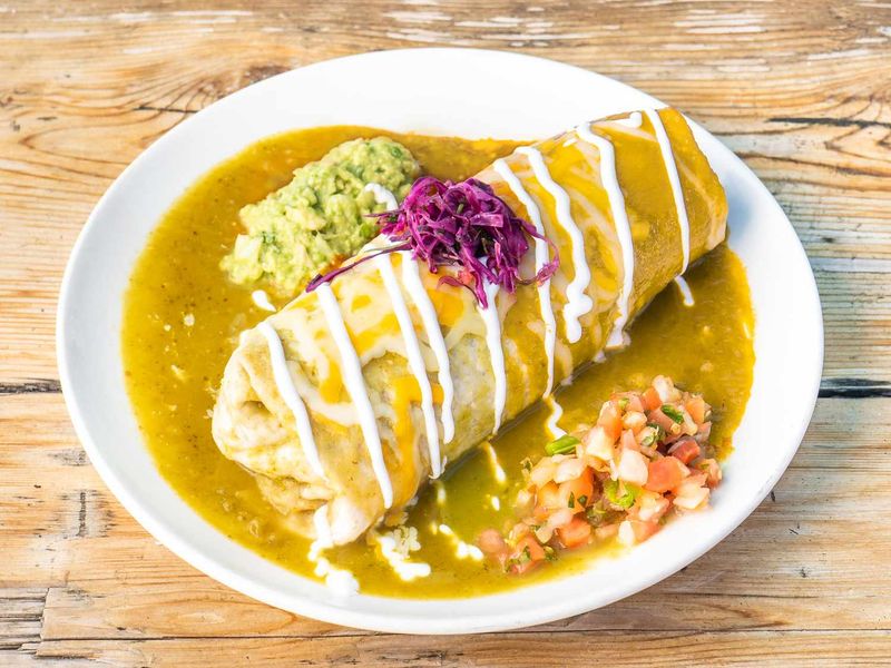 Breakfast Burrito with Green Chile (Colorado)