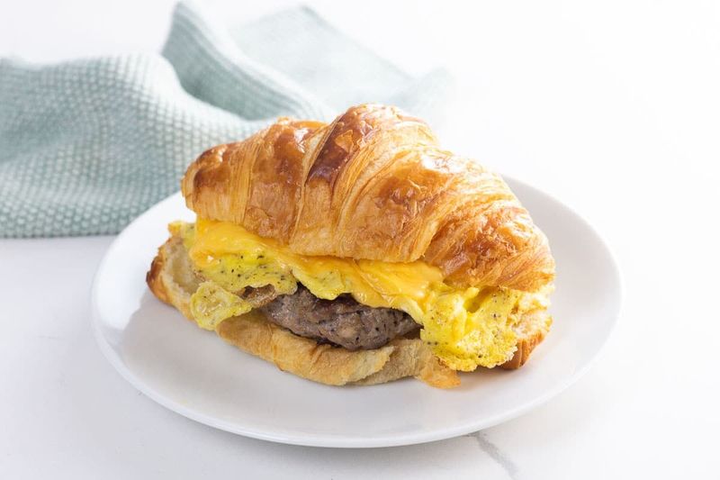Egg and Cheese Croissant Sandwich