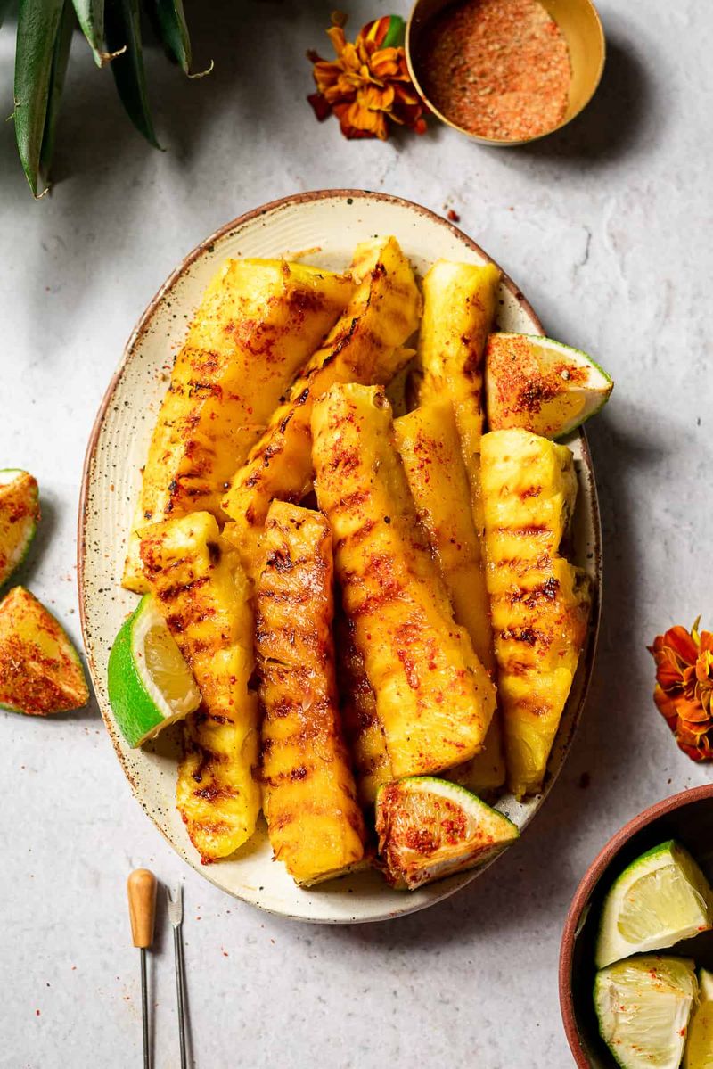 Grilled Pineapple With Chili Lime and Coconut