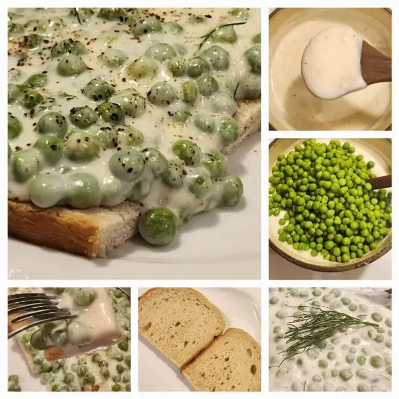Creamed Peas on Toast