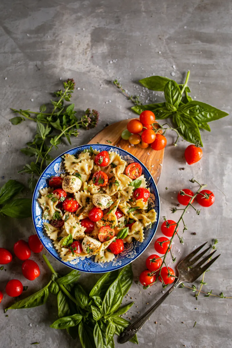 Tomato Basil “Garden” Pasta Salad