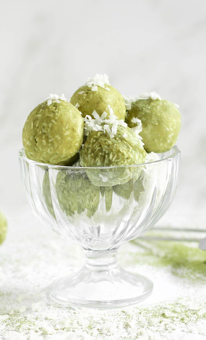 Matcha Coconut Truffles