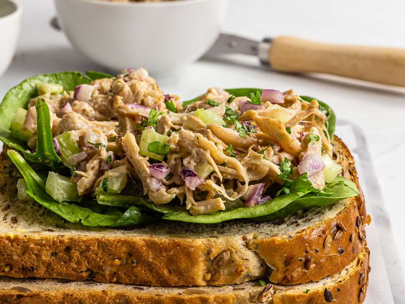 Jackfruit “Chicken” Salad Sandwiches