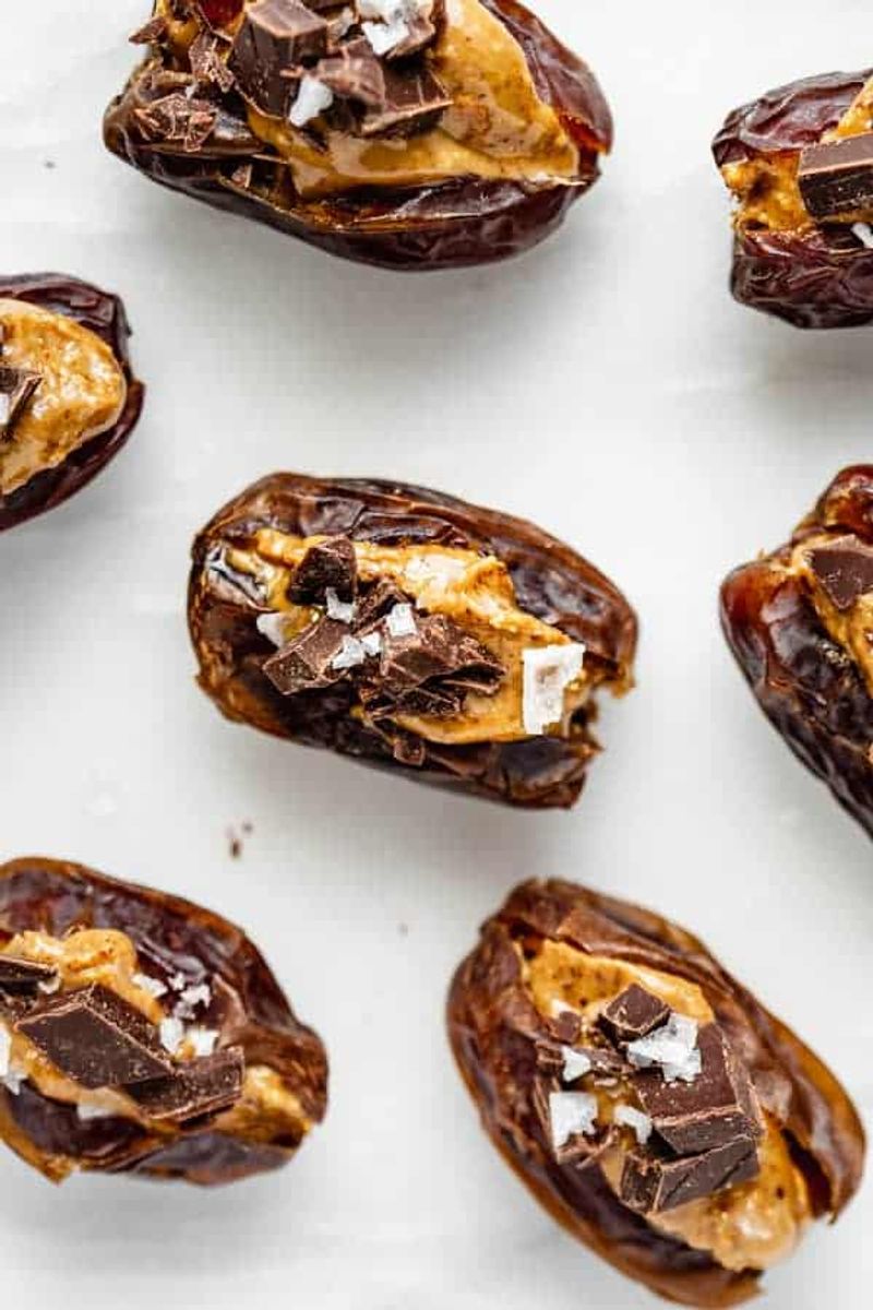 Stuffed Dates With Almond Butter And Sea Salt