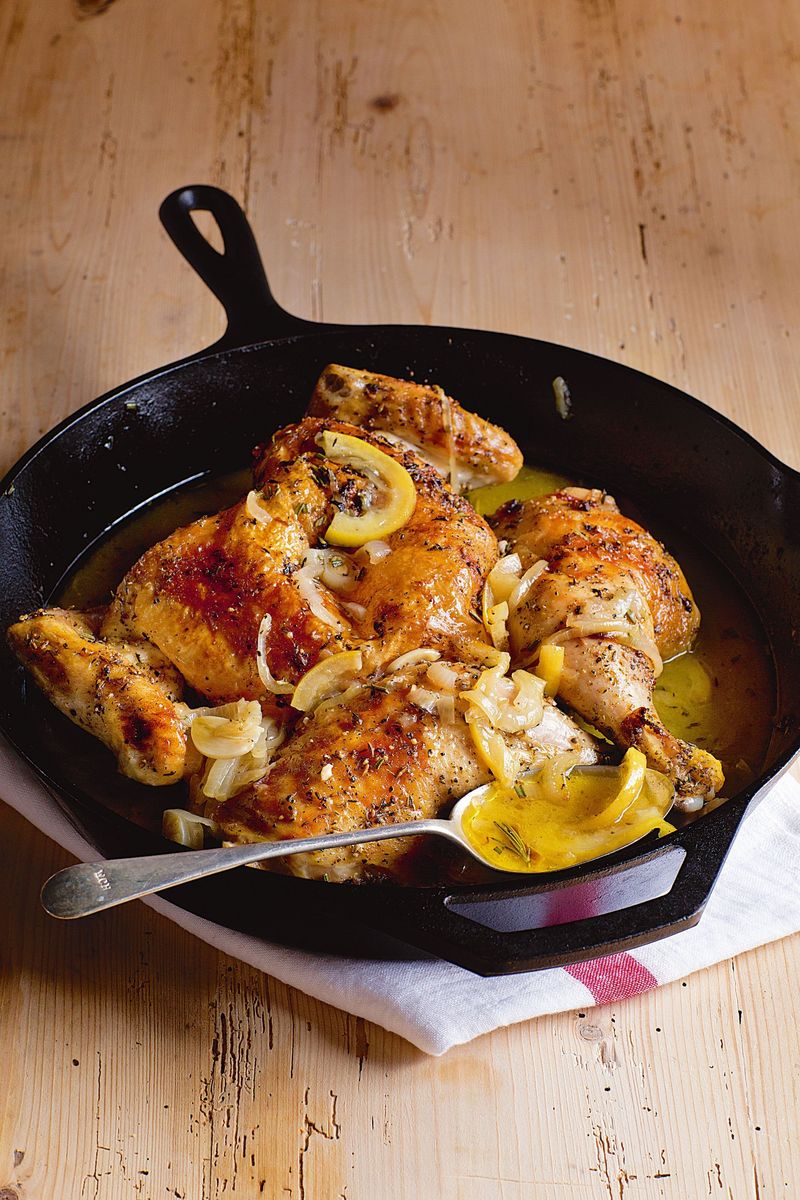 Skillet-Roasted Lemon Chicken Thighs