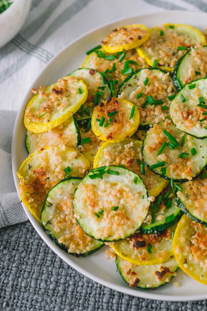 Sheet Pan Roasted Zucchini And Parmesan