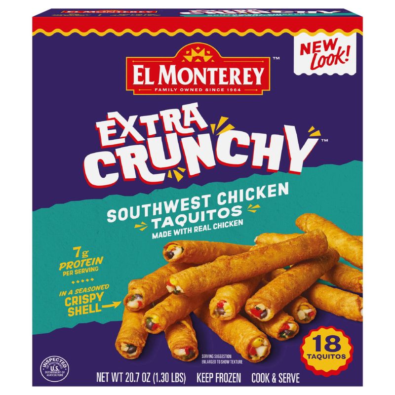 El Monterey Extra Crunchy Southwest Chicken Taquitos
