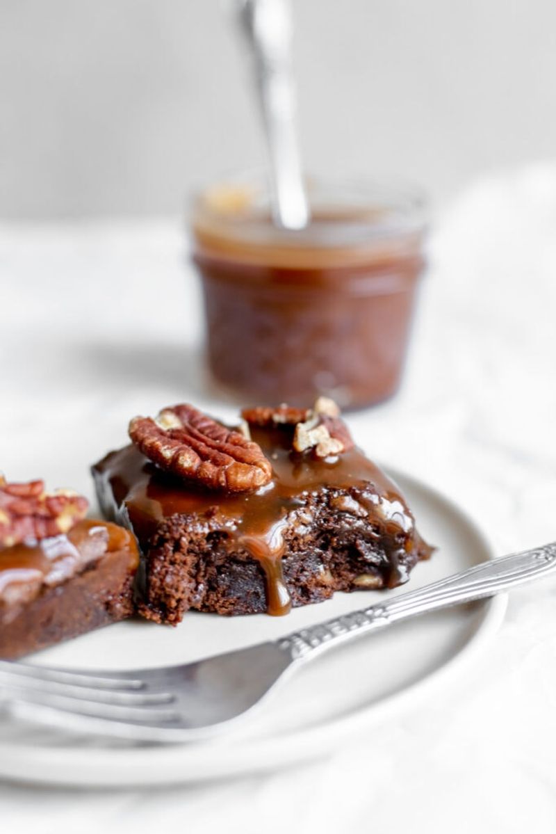Salted Caramel Turtle Brownies