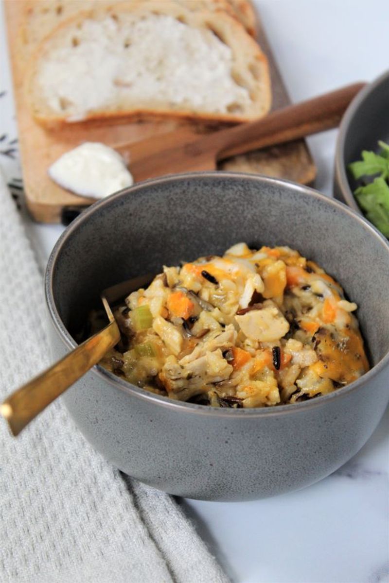 Cheesy Chicken and Wild Rice Casserole
