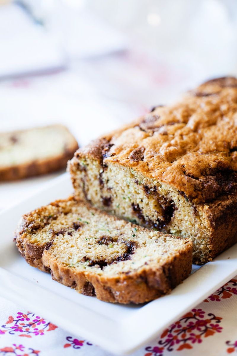 Zucchini Bread With A Cinnamon Swirl