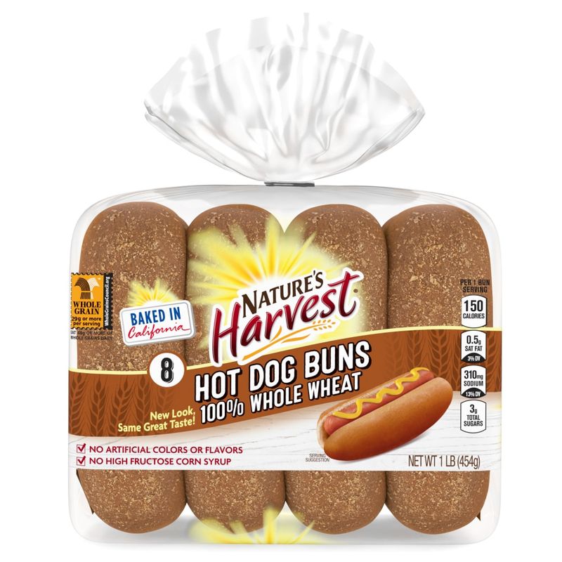 100% Whole Wheat Hot Dog Buns