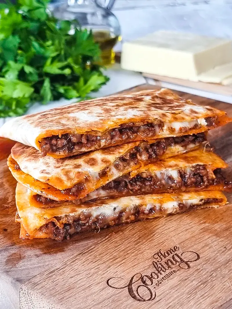 Cheesy Beef Quesadillas