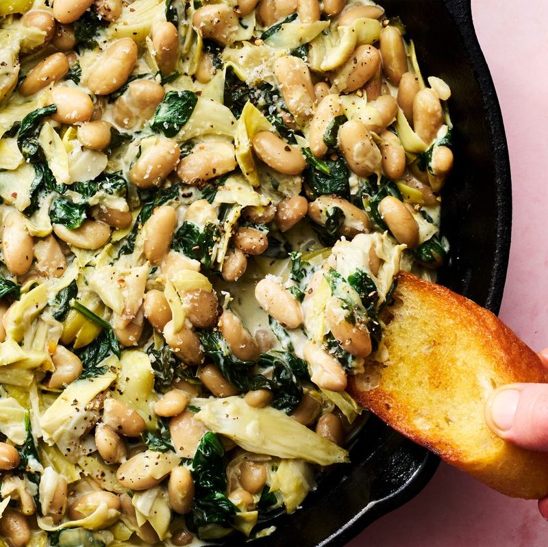 White Bean Artichoke Skillet With Spinach