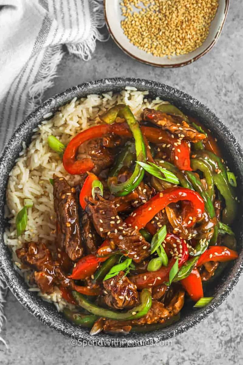 Wok-Seared Steak And Peppers