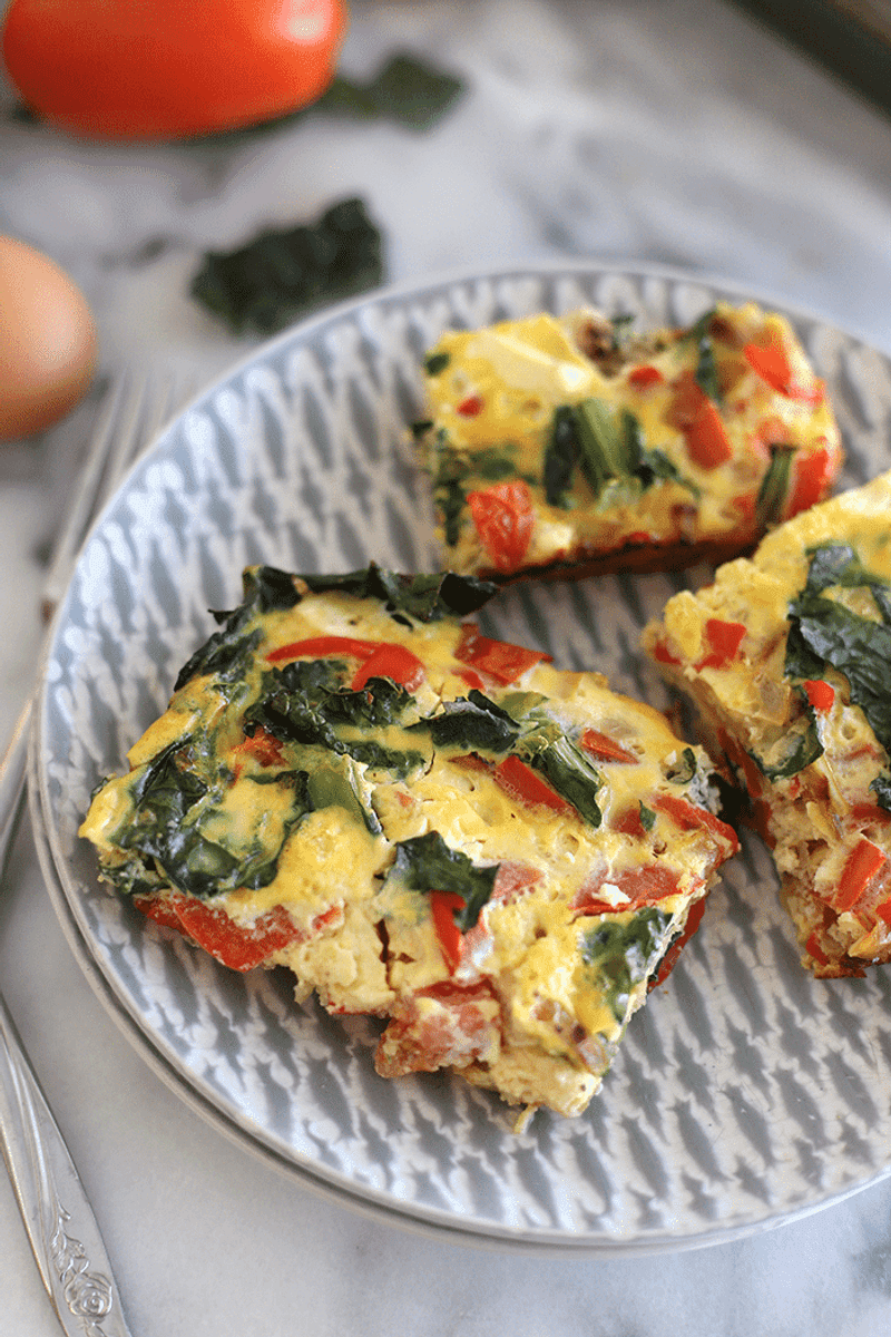 Spinach Feta Egg Bake