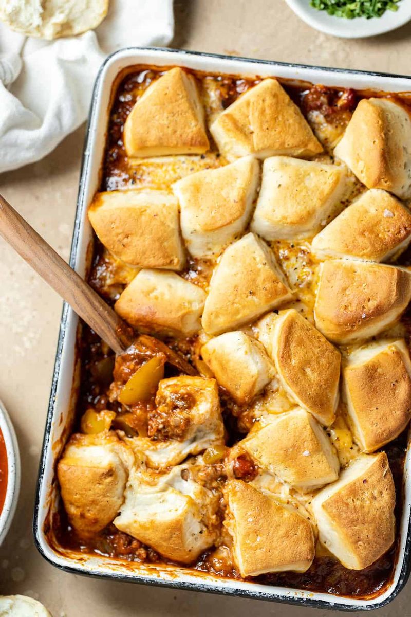 Sloppy Joe Biscuit Casserole