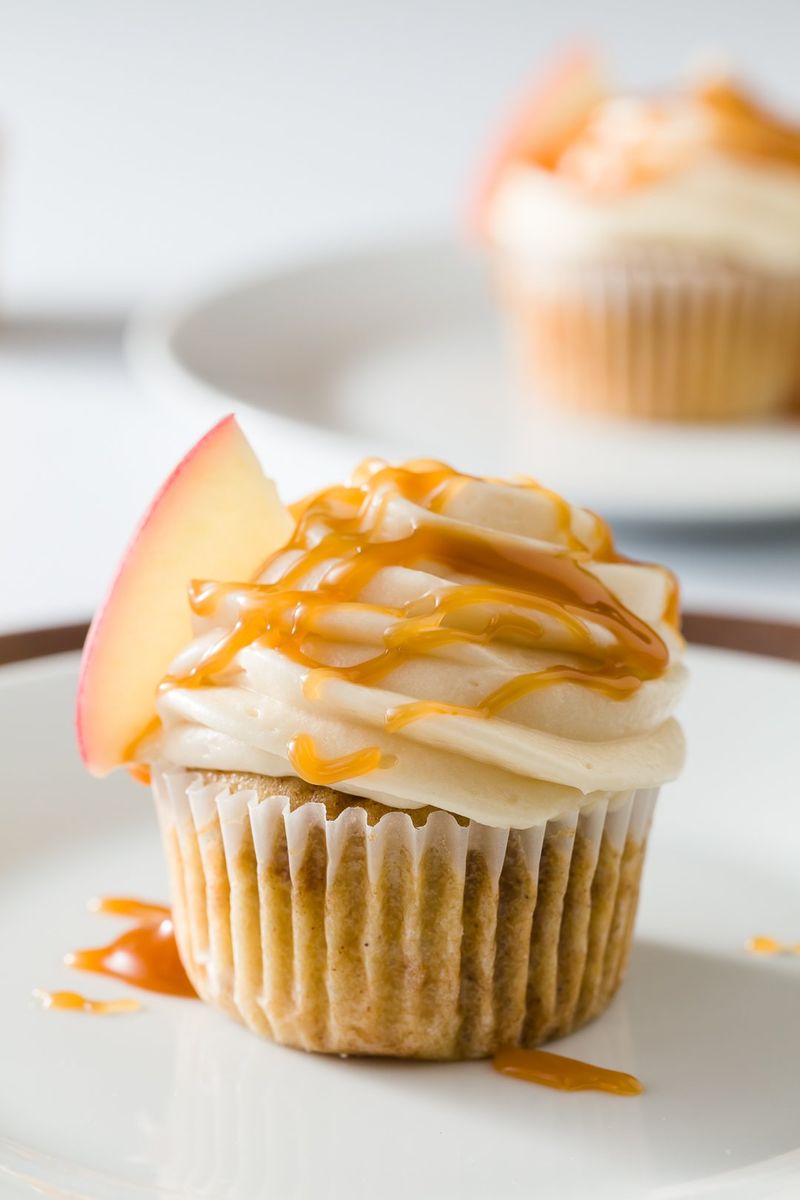 Spiced Apple Cupcakes with Caramel Buttercream
