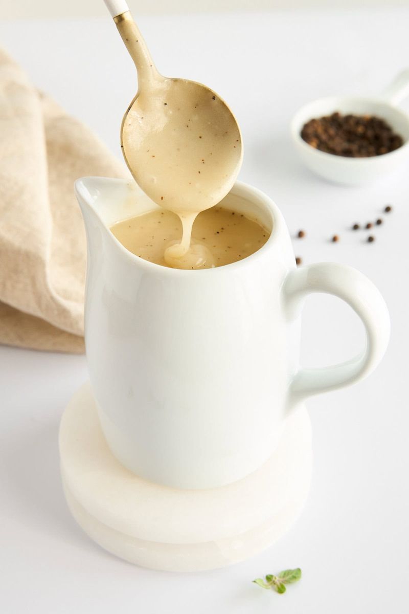 Cream-based sauces and gravy (left too long)