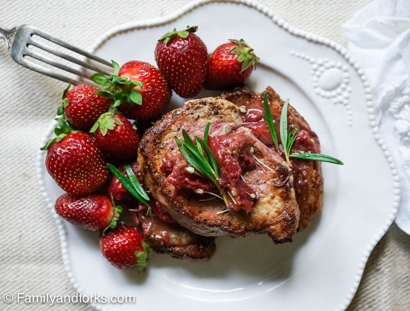 Strawberry Balsamic Pork Chops