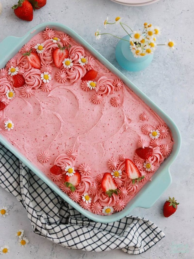 Strawberry Milk Sheet Cake