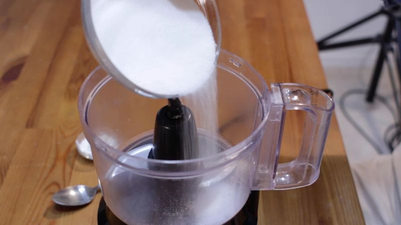 Powdered sugar → White sugar blended with cornstarch