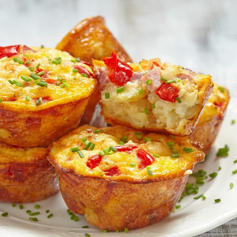 Mini Crustless Quiches (Muffin-Tin Style)