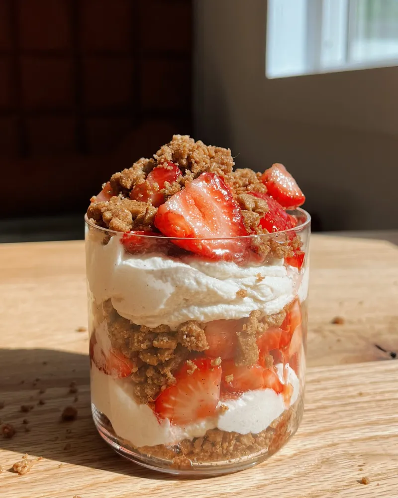 Strawberry cheesecake parfaits
