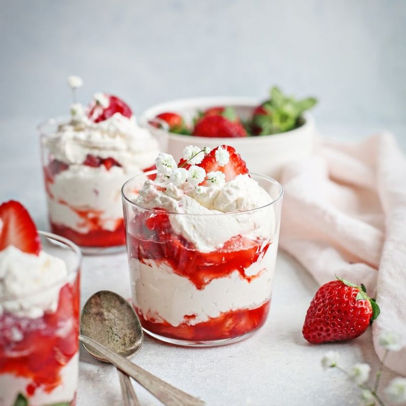 Strawberries and whipped cream