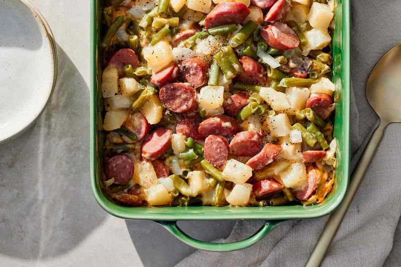 Cheddar Bratwurst Casserole (Wisconsin)