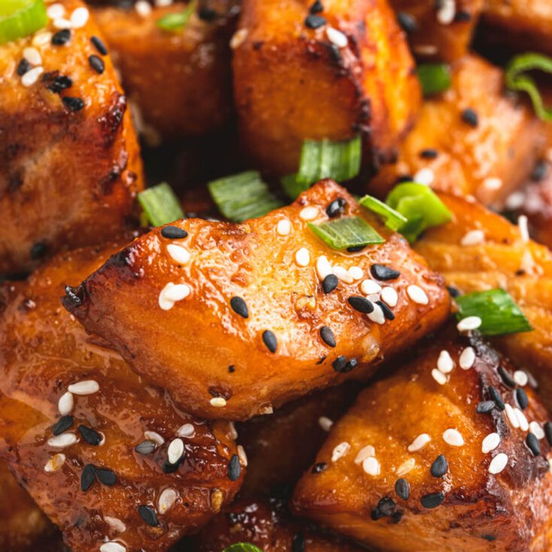 Honey Soy Salmon Bites