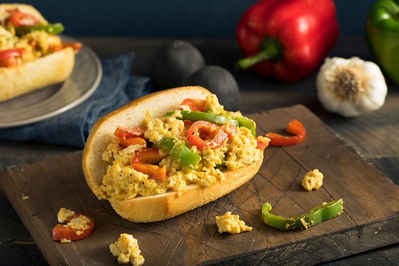 Pepper and Egg Lenten Sandwich