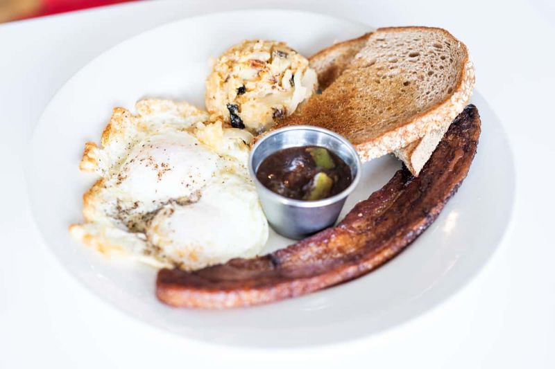 Slab Bacon & Over-Easy Eggs