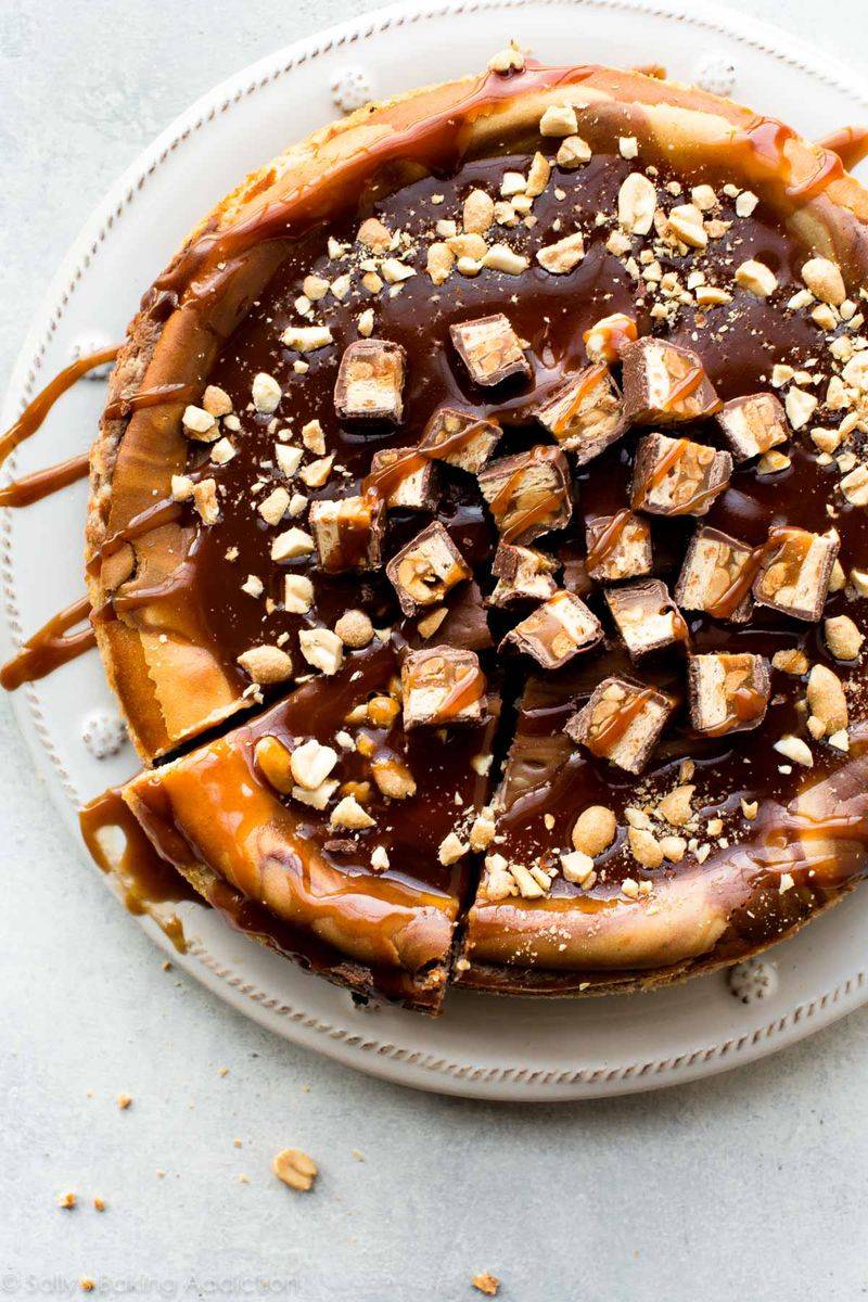 Snickers Bar Chunks And Cheesecake