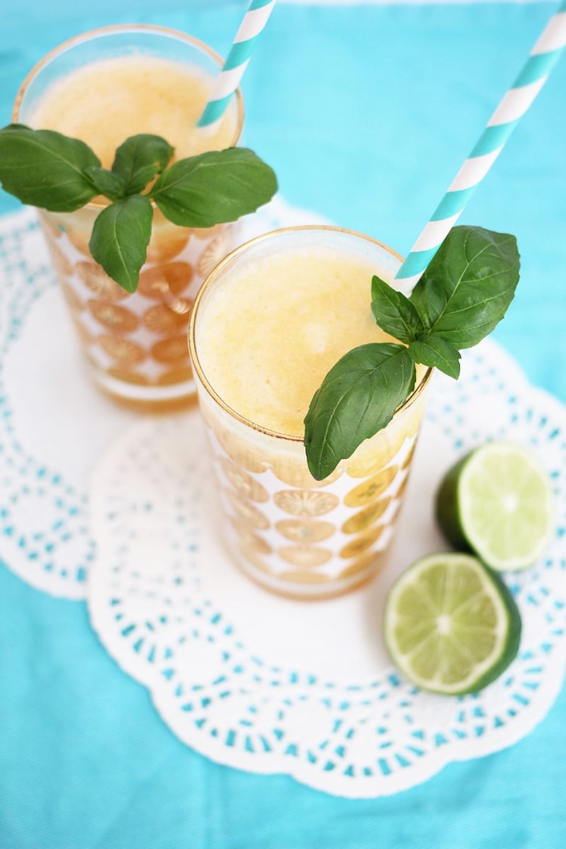 Peach Basil Summer Sipper