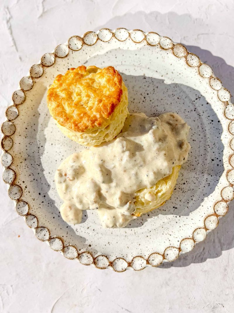 Homemade Biscuits With Gravy When It’s Cold Out