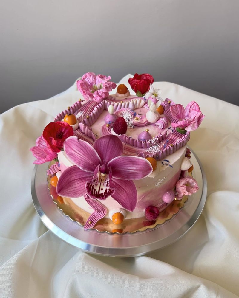 Pink Peppercorn Strawberry Cake