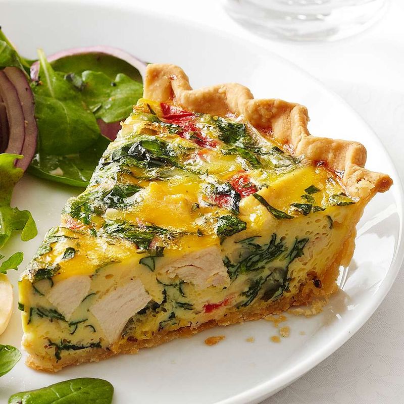 Chicken And Spinach Quiche