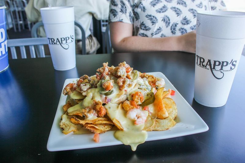Louisiana - Cajun Shrimp or Crawfish Queso Nachos