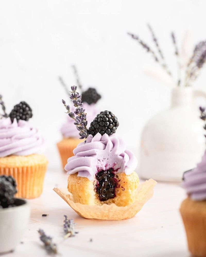 Blackberry Lavender Cupcakes