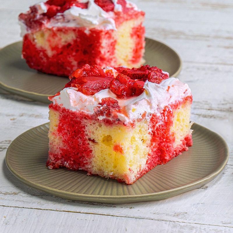 “Jello” Poke Cake With Whipped Topping