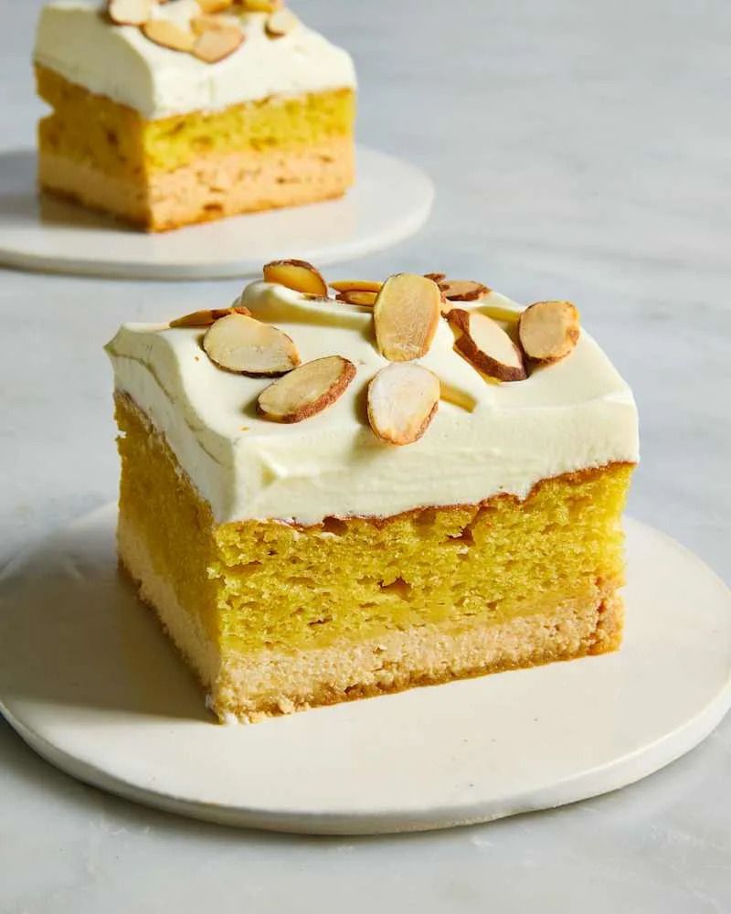 Hot Milk Cake with Toasted Almonds