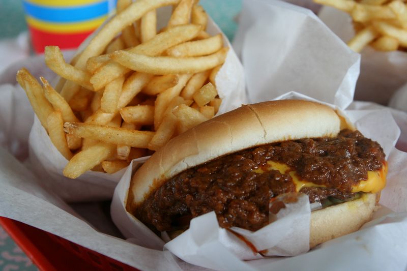 Pup 'N' Taco Chili Burger Sandwich
