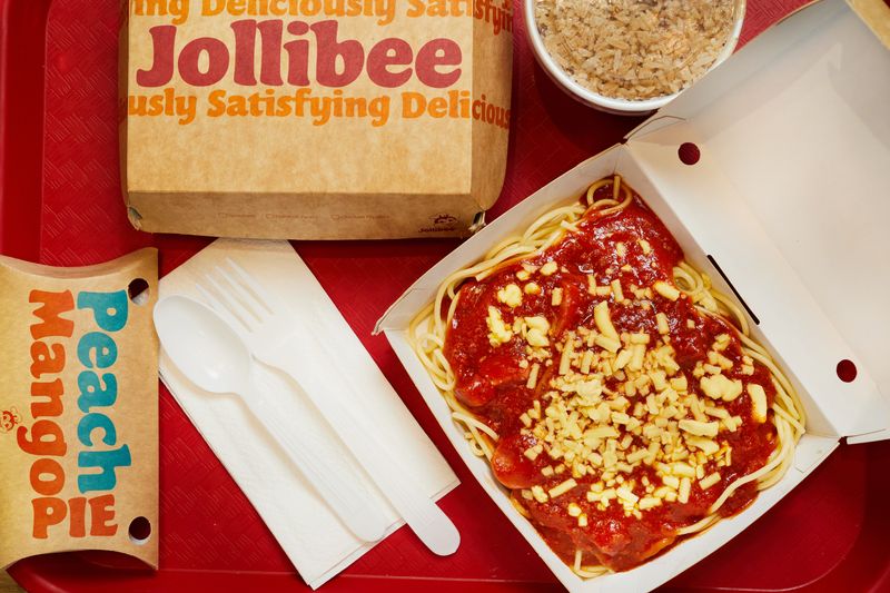 Jollibee Chickenjoy with Jolly Spaghetti