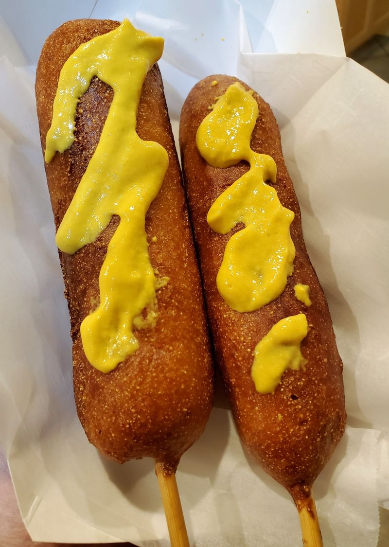Corn Dog With Mustard