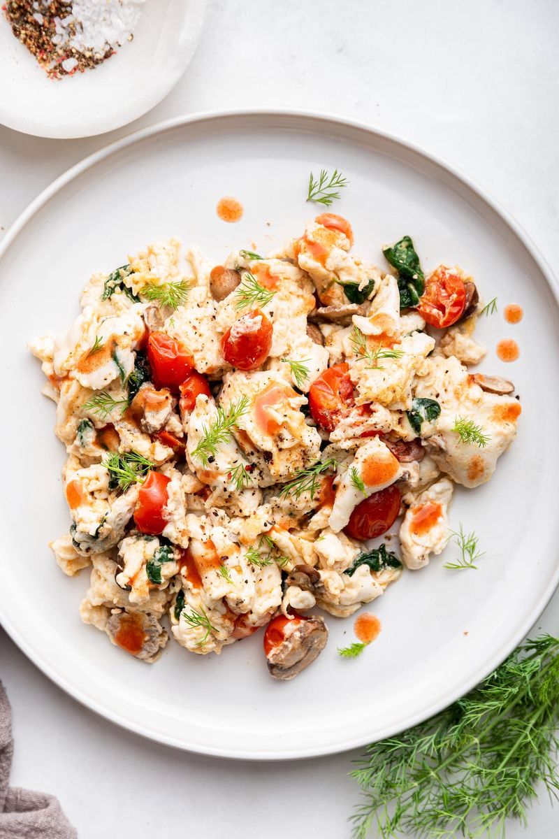 Egg White Veggie Scramble