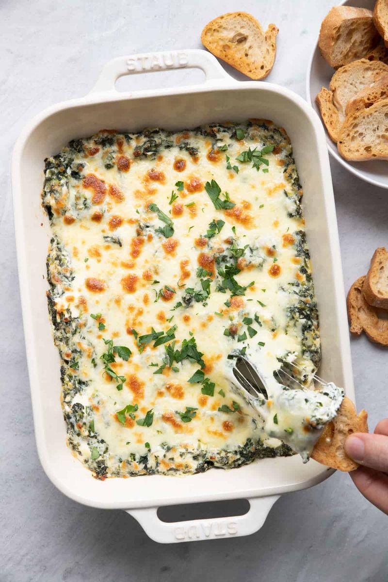 Baked Cream Cheese and Spinach Dip