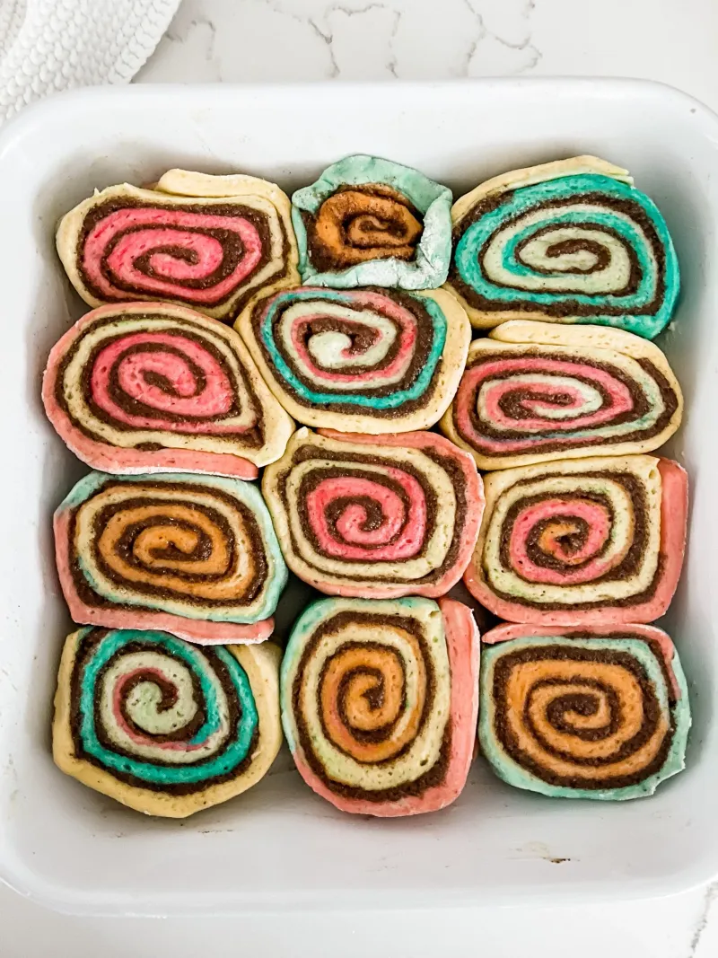 Rainbow Cinnamon Rolls