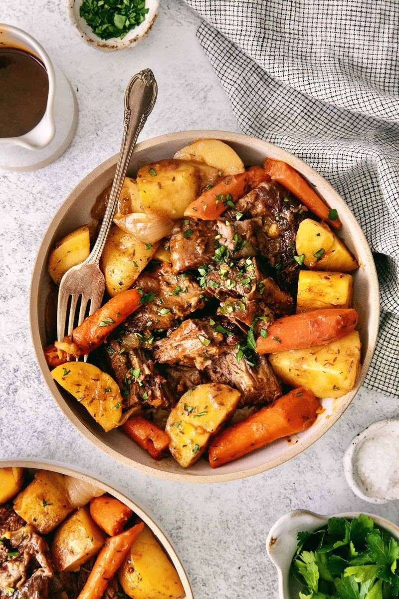 Classic Pot Roast with Carrots and Potatoes